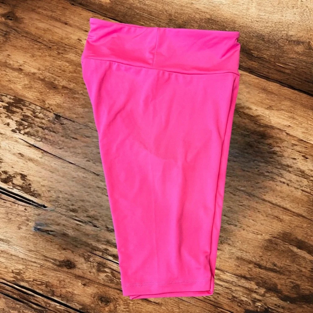 White Birch Neon Pink Long Bike Shorts 9"‎ Women's Small - Picture 4 of 6